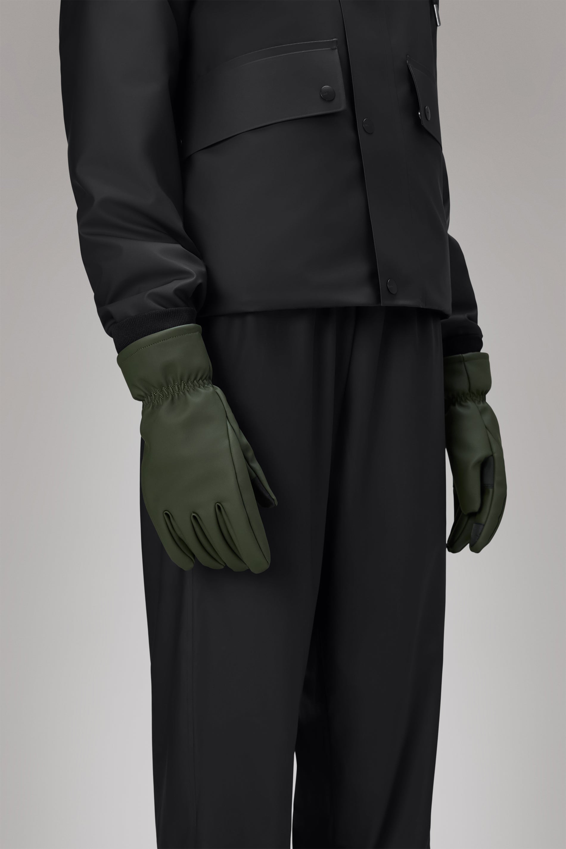 RAINS Insulated Gloves Green Gloves